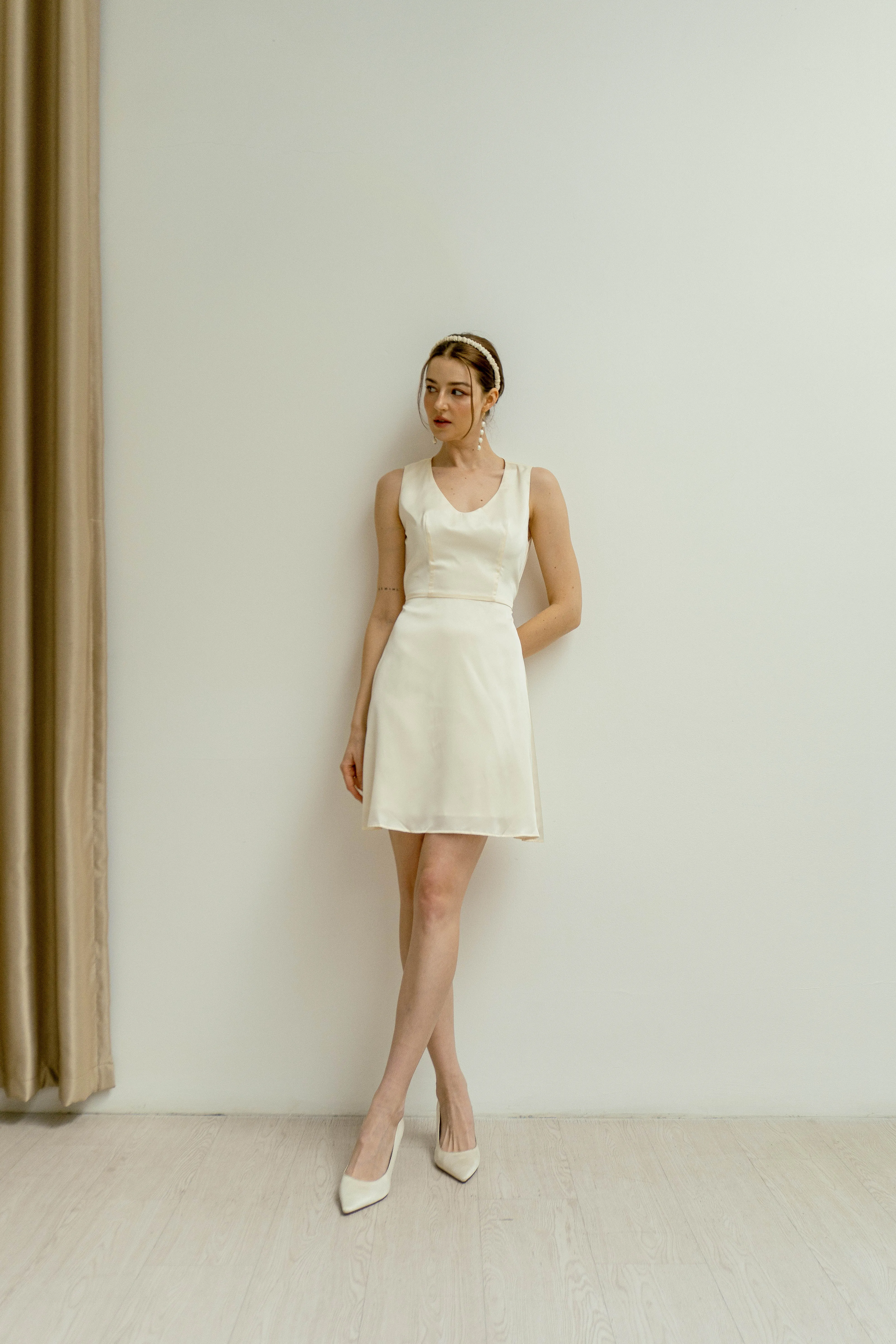 Lenore V Neck Mini Dress