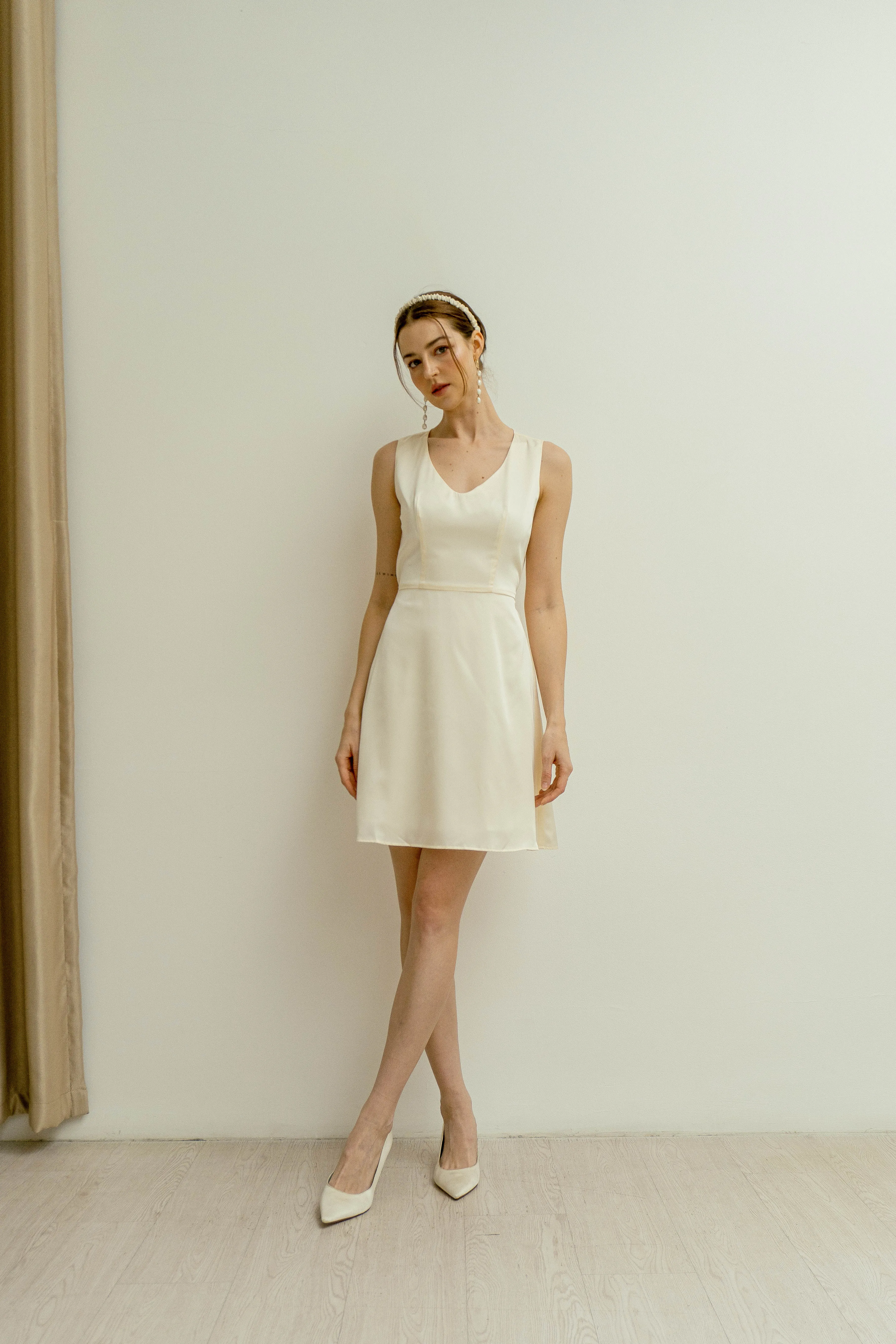 Lenore V Neck Mini Dress