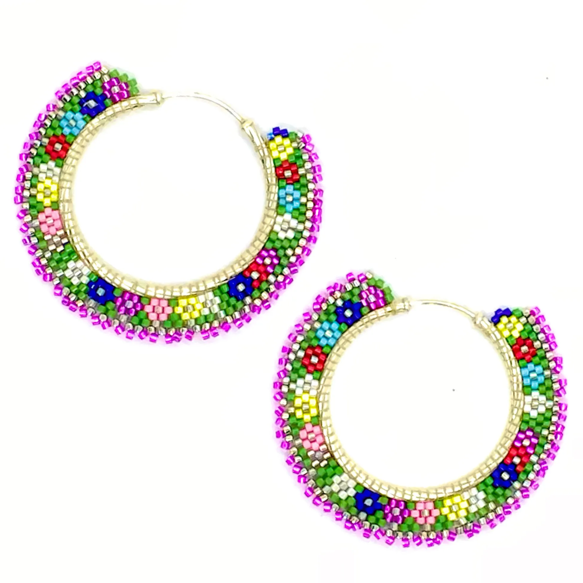 Libia: Multicolor Carnaval Miyuki Earrings