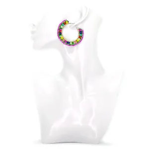 Libia: Multicolor Carnaval Miyuki Earrings