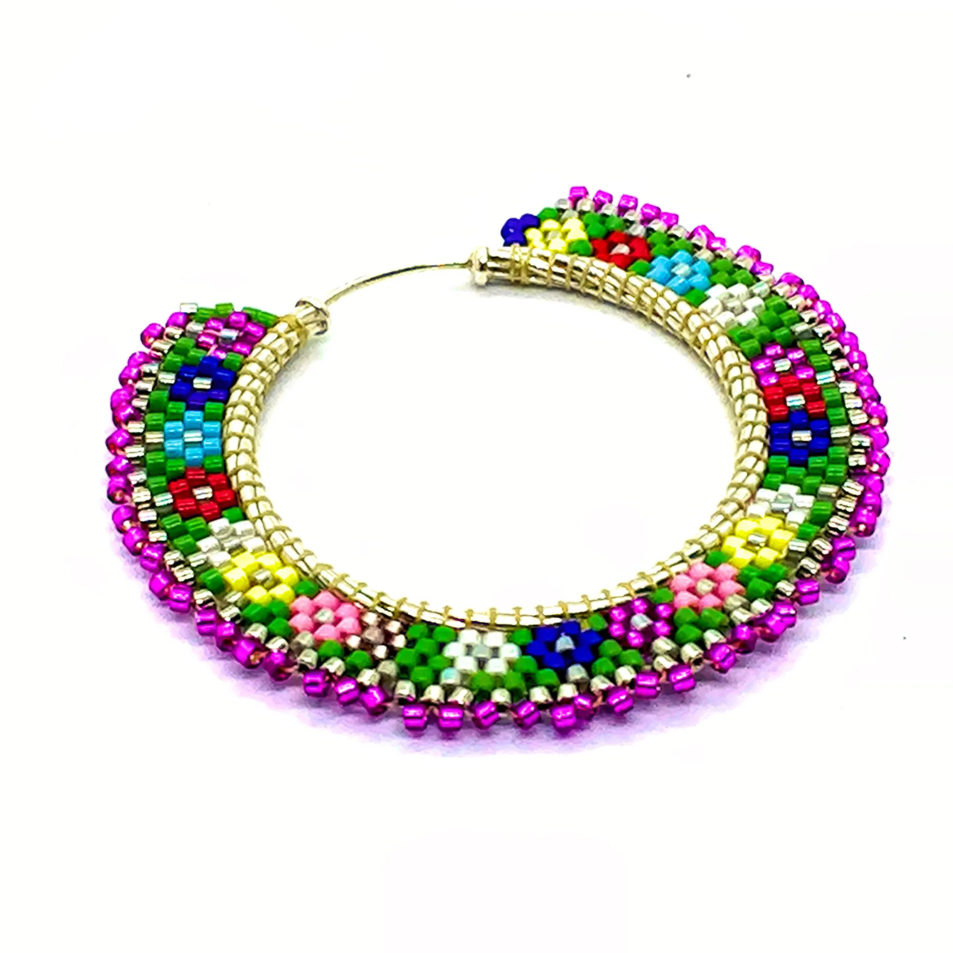 Libia: Multicolor Carnaval Miyuki Earrings