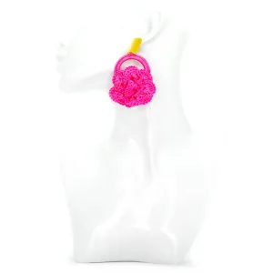 Libia: Pink Crochet Rose 24K Gold