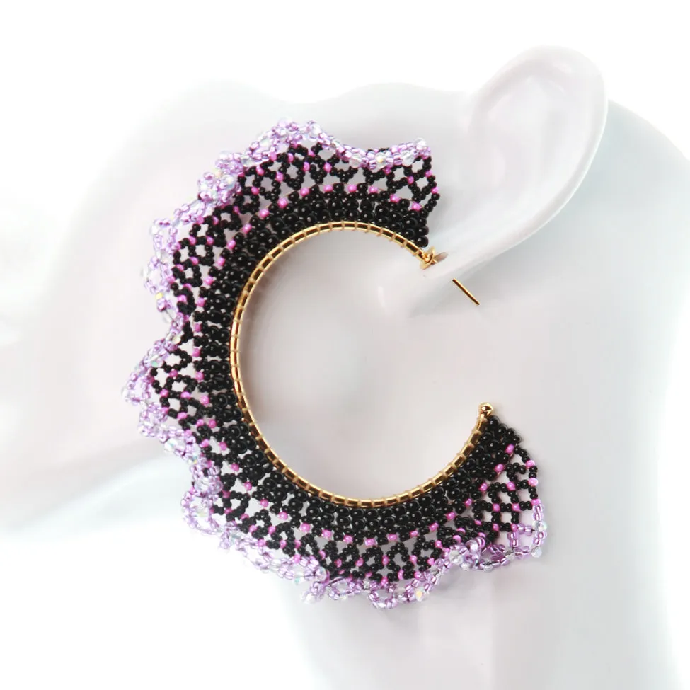 Libia: Purple Nebula Earrings