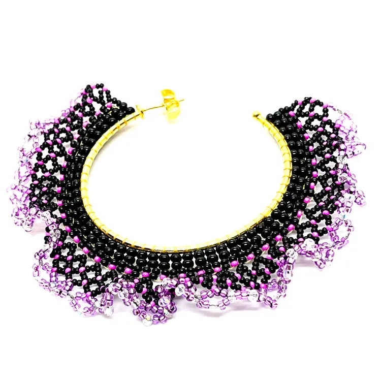 Libia: Purple Nebula Earrings