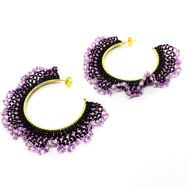 Libia: Purple Nebula Earrings