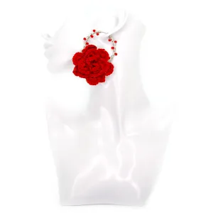 Libia: Sterling Silver Red Rosal