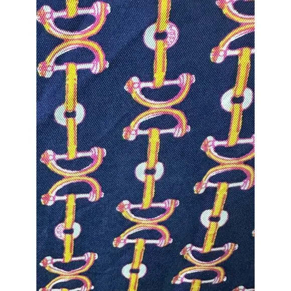 Lilly Pulitzer equestrian 100% pure silk high waisted mini dress. Sz 2