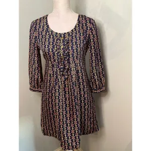 Lilly Pulitzer equestrian 100% pure silk high waisted mini dress. Sz 2