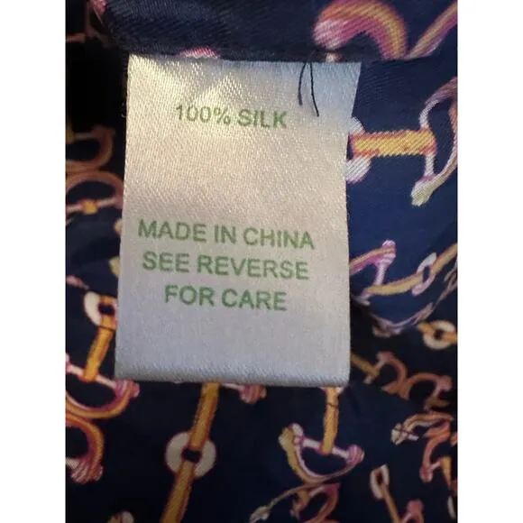Lilly Pulitzer equestrian 100% pure silk high waisted mini dress. Sz 2