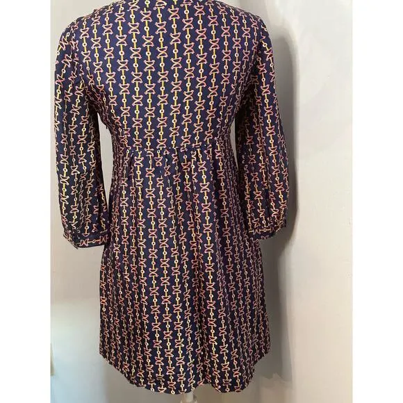Lilly Pulitzer equestrian 100% pure silk high waisted mini dress. Sz 2