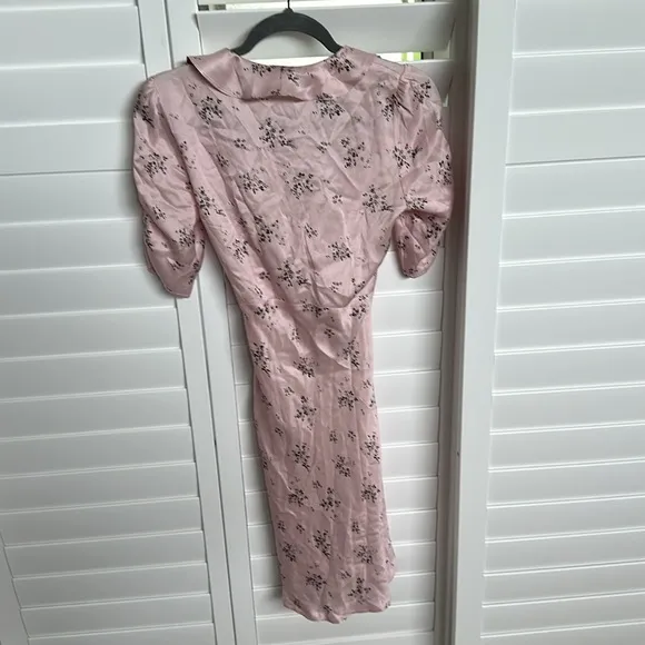 Lily Ashwell Gemma Dress Pink Floral Silk Size XS/ S  2-4 RARE