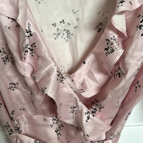 Lily Ashwell Gemma Dress Pink Floral Silk Size XS/ S  2-4 RARE