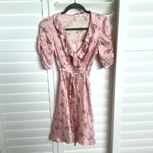 Lily Ashwell Gemma Dress Pink Floral Silk Size XS/ S  2-4 RARE