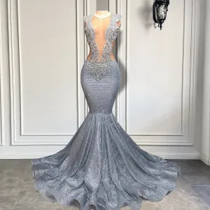 Long Glitter Prom Dress