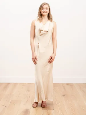 long lana dress - nude