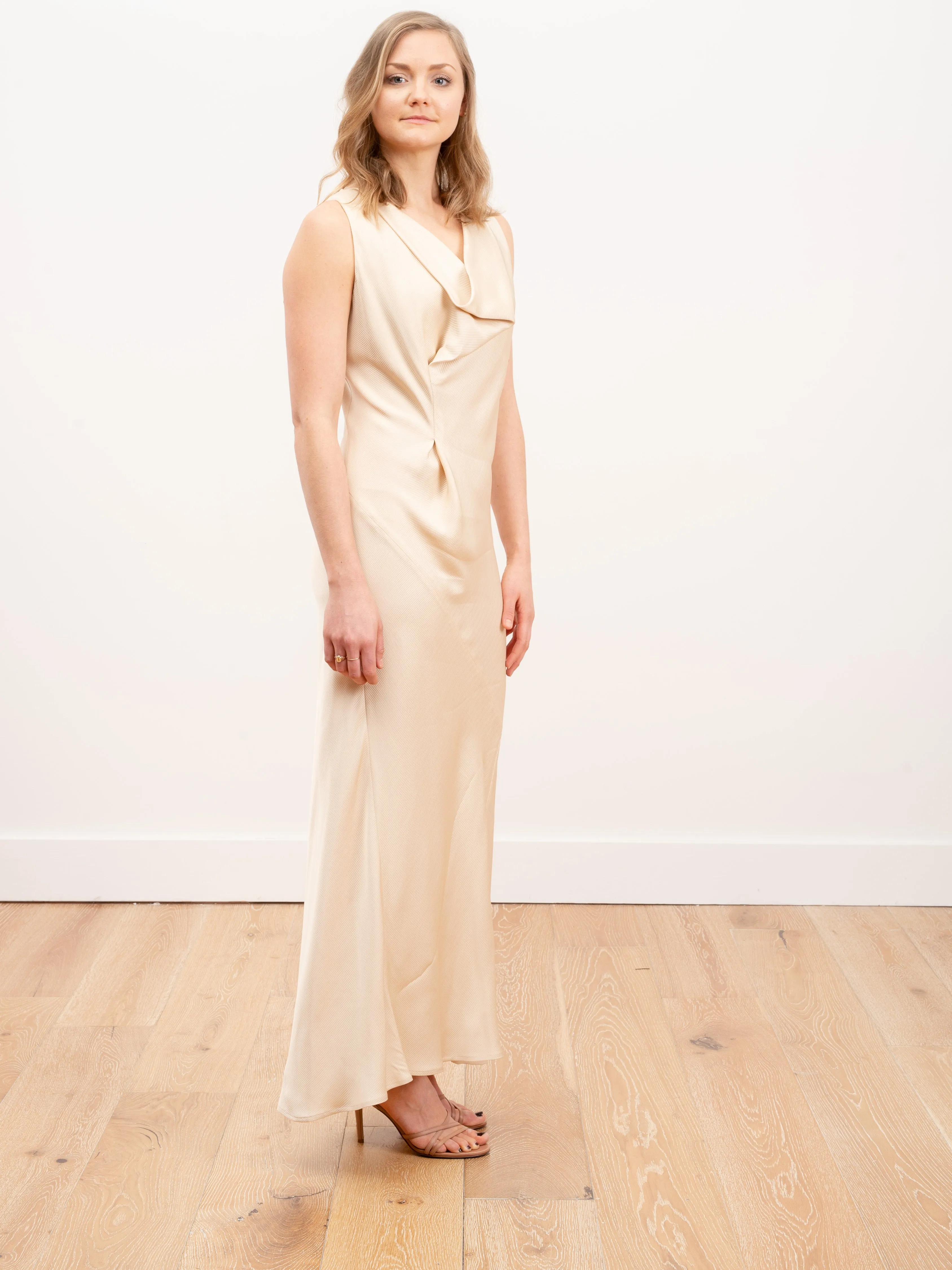 long lana dress - nude
