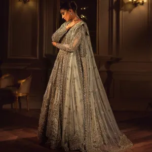 Long Tail Gown Style Dress for Indian Bridal Wear