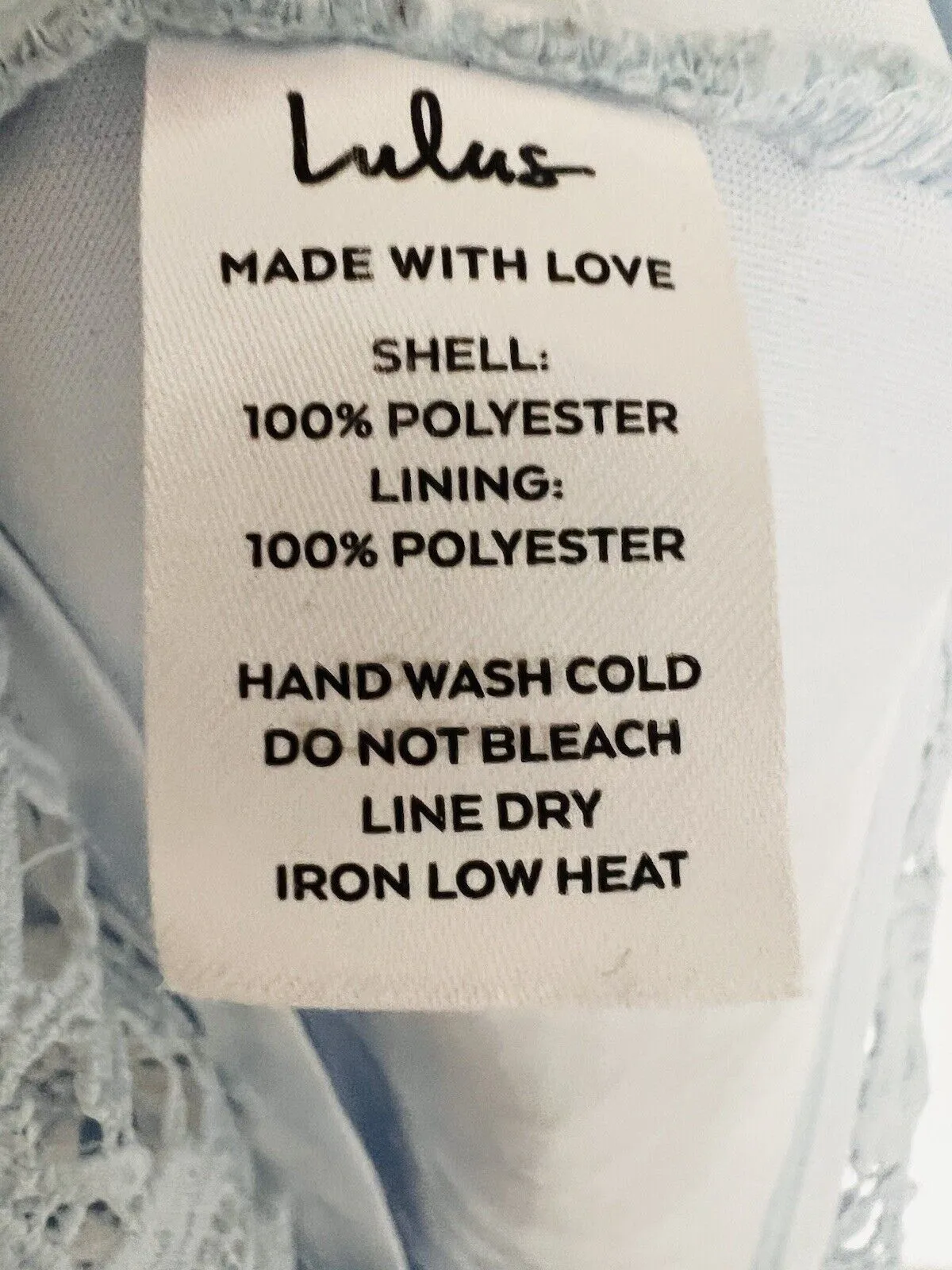 LULUS Love Poem Light Blue Dress Sz XS Lace Mini Cocktail Sheath Crochet Overlay