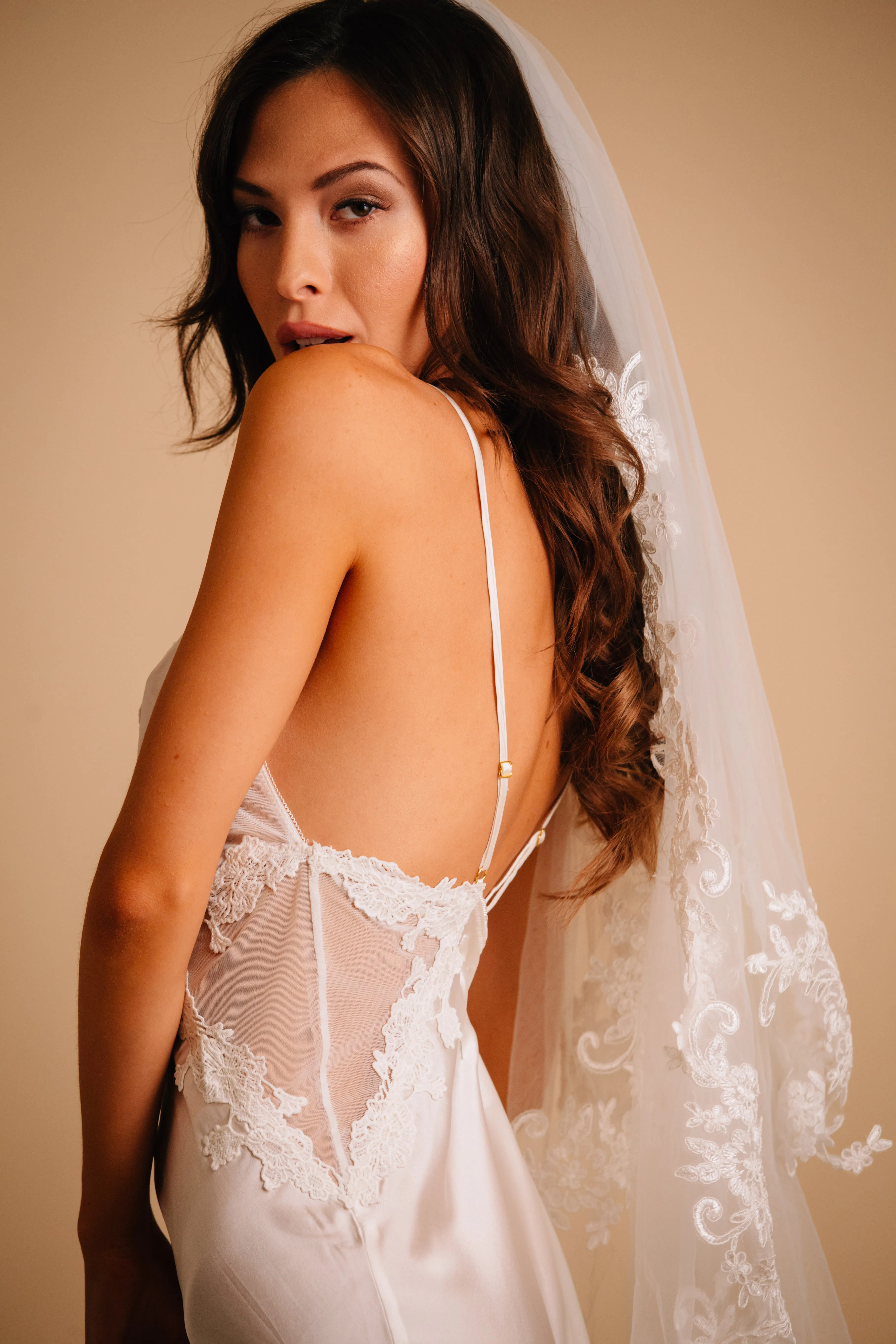 Luxe Silk Satin & Mesh Slip Dress