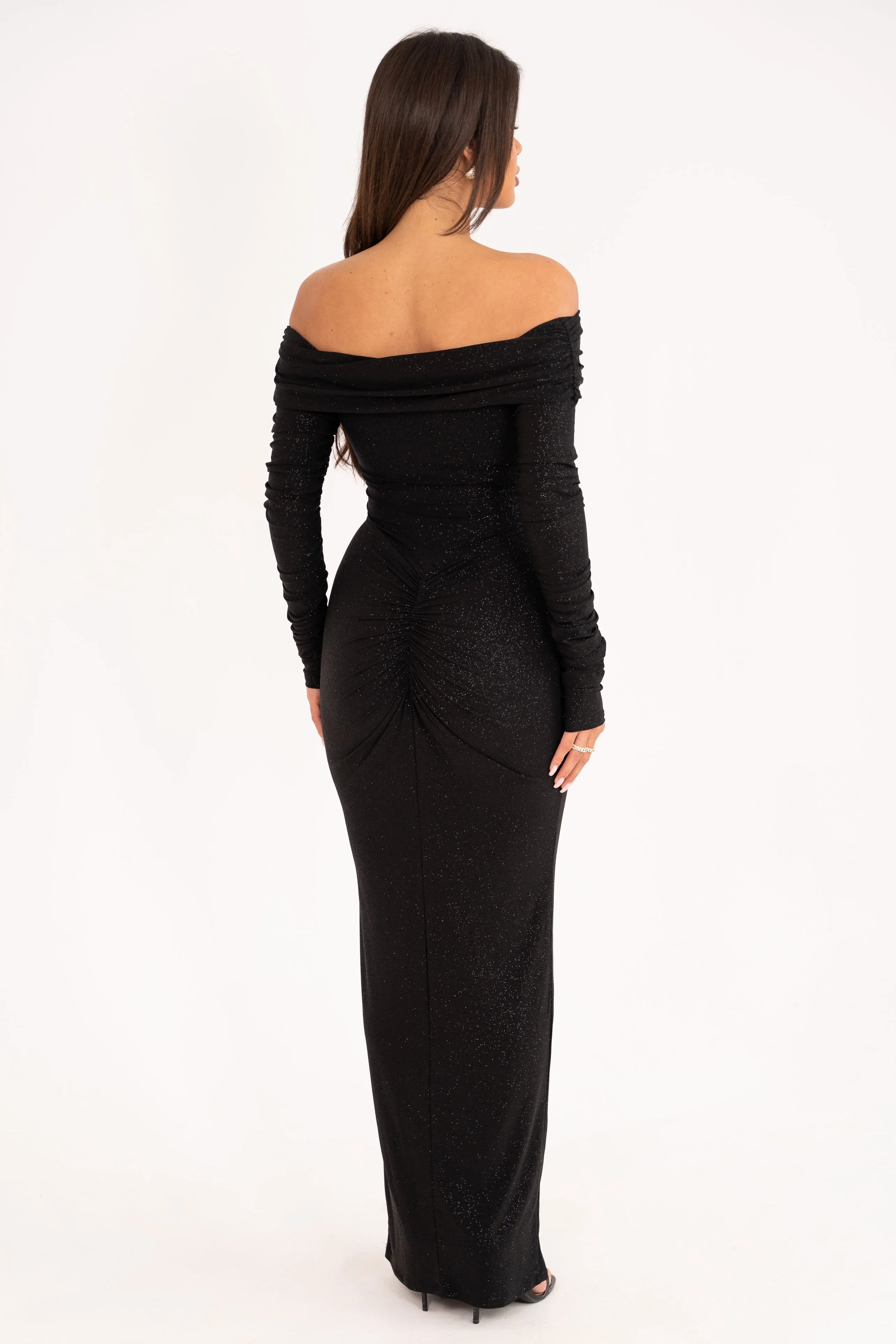 Maddie Black Glitter Dress