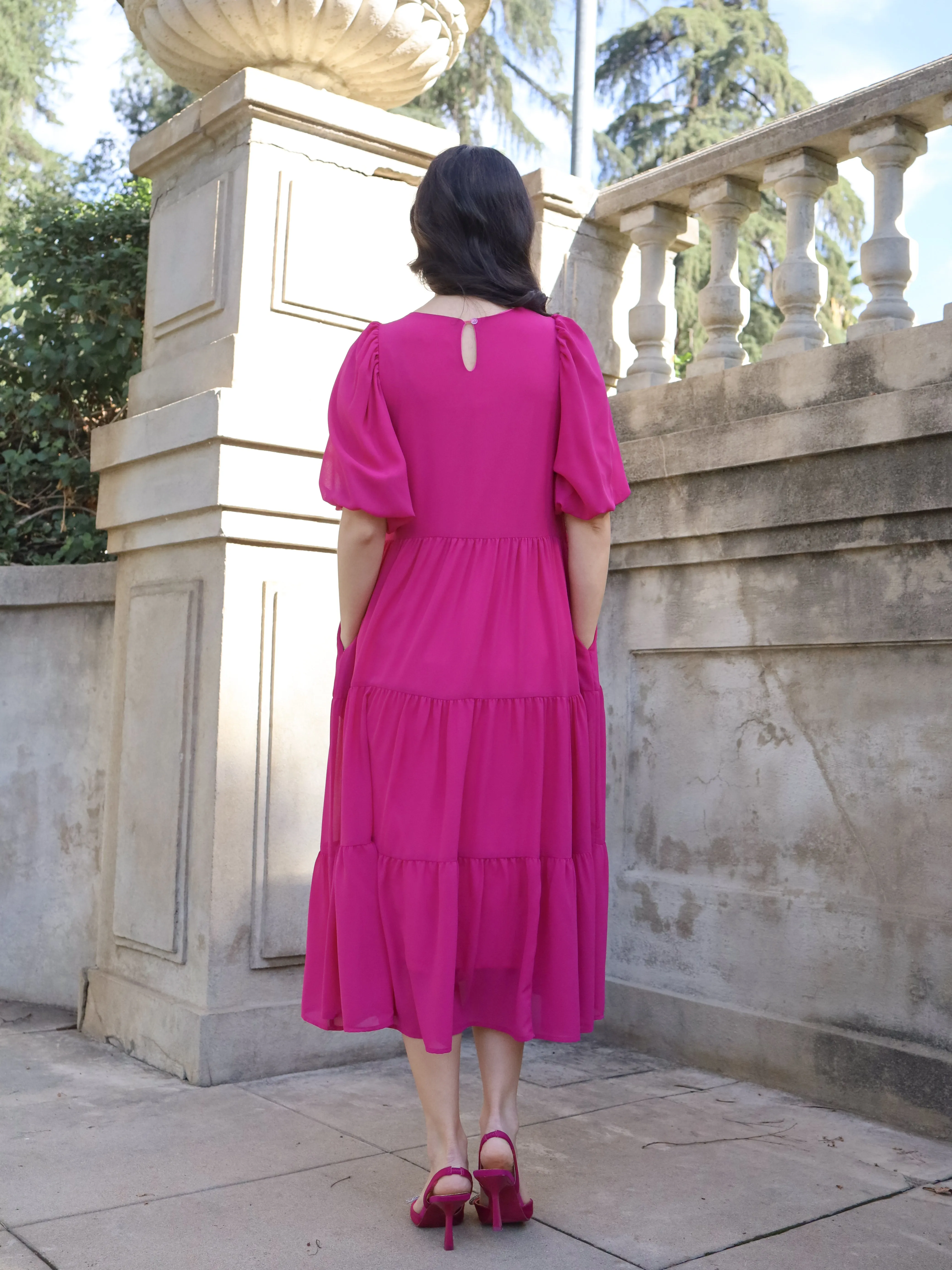 Mariah Dress - Magenta