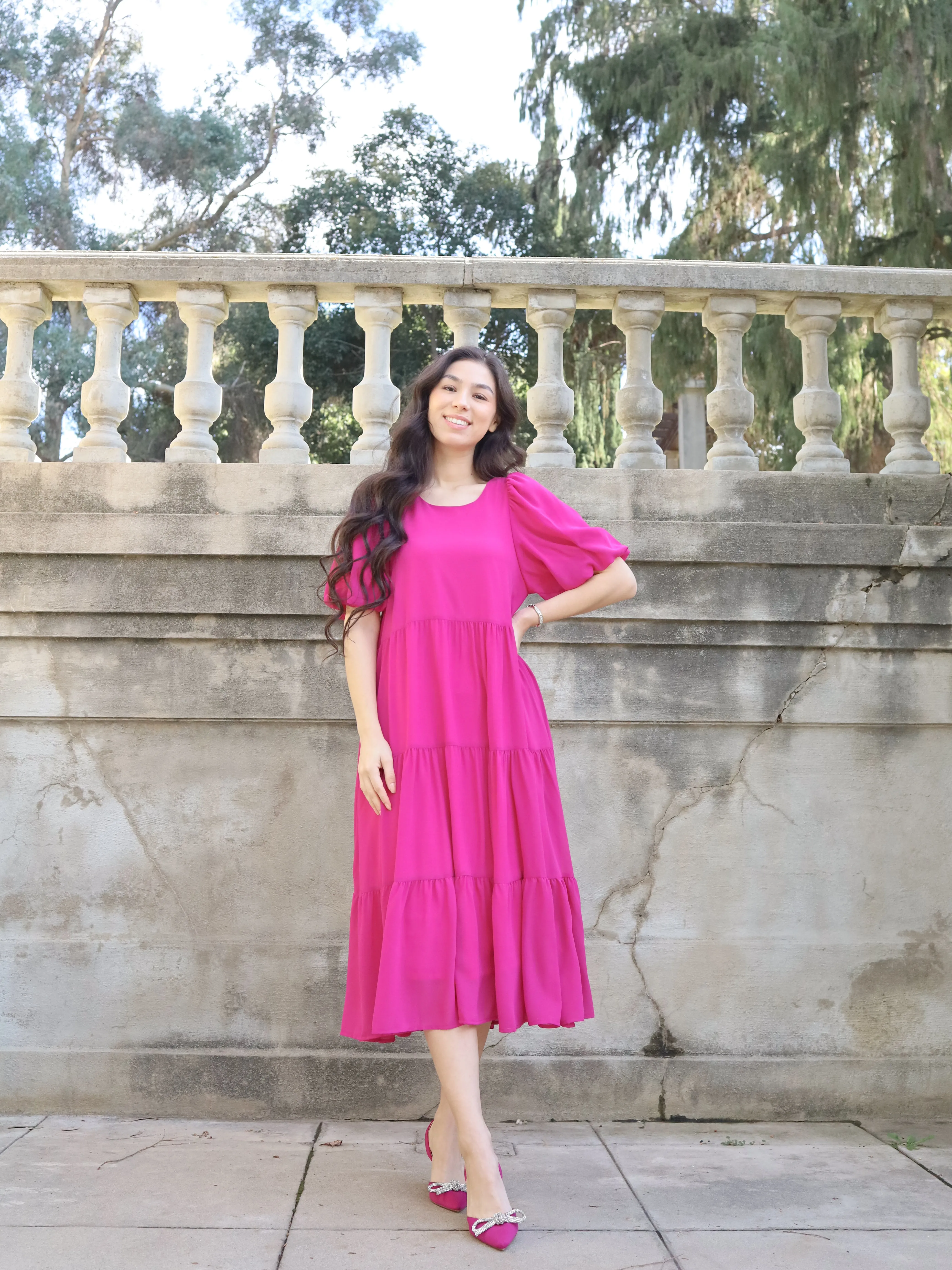 Mariah Dress - Magenta