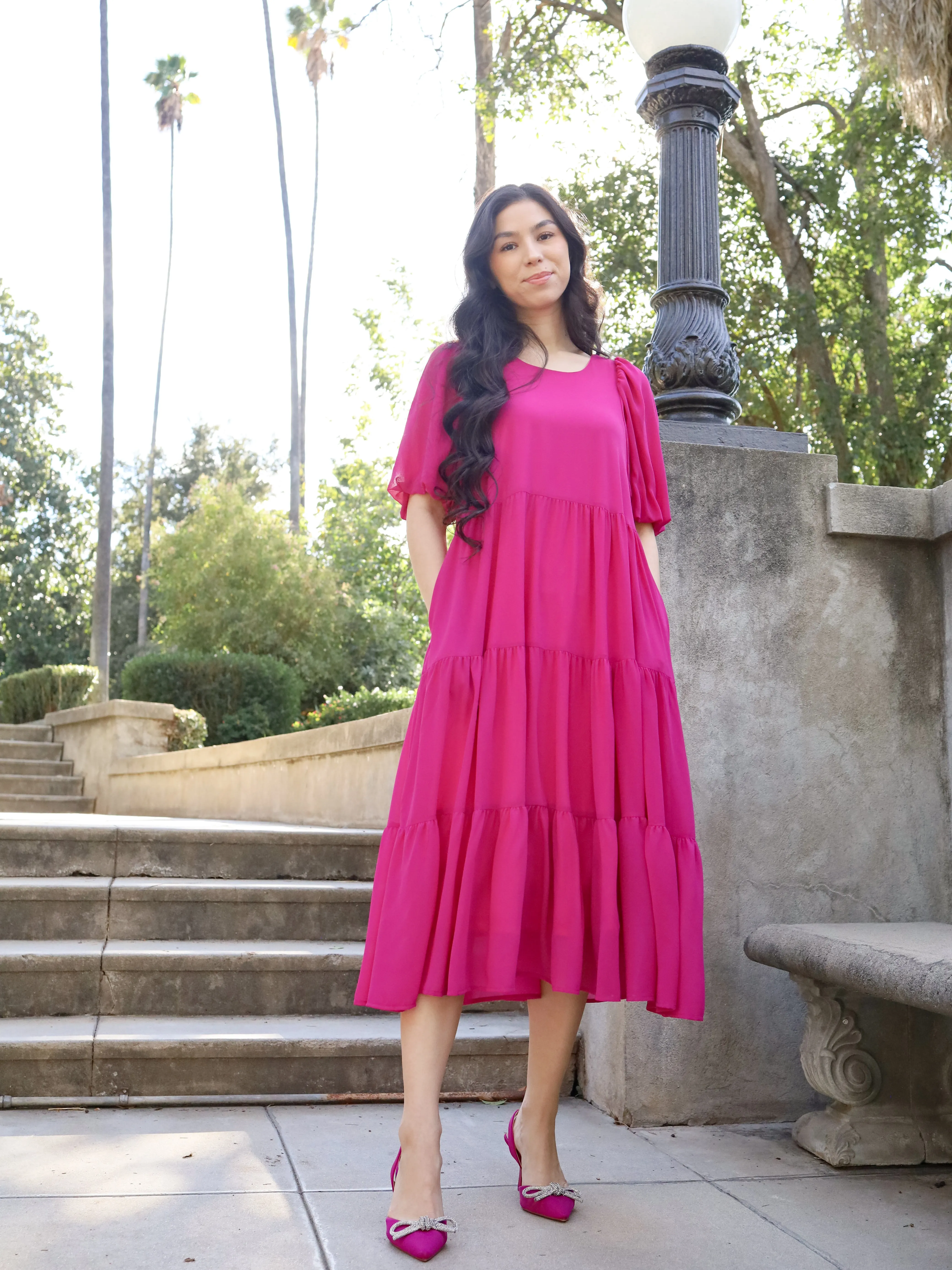 Mariah Dress - Magenta