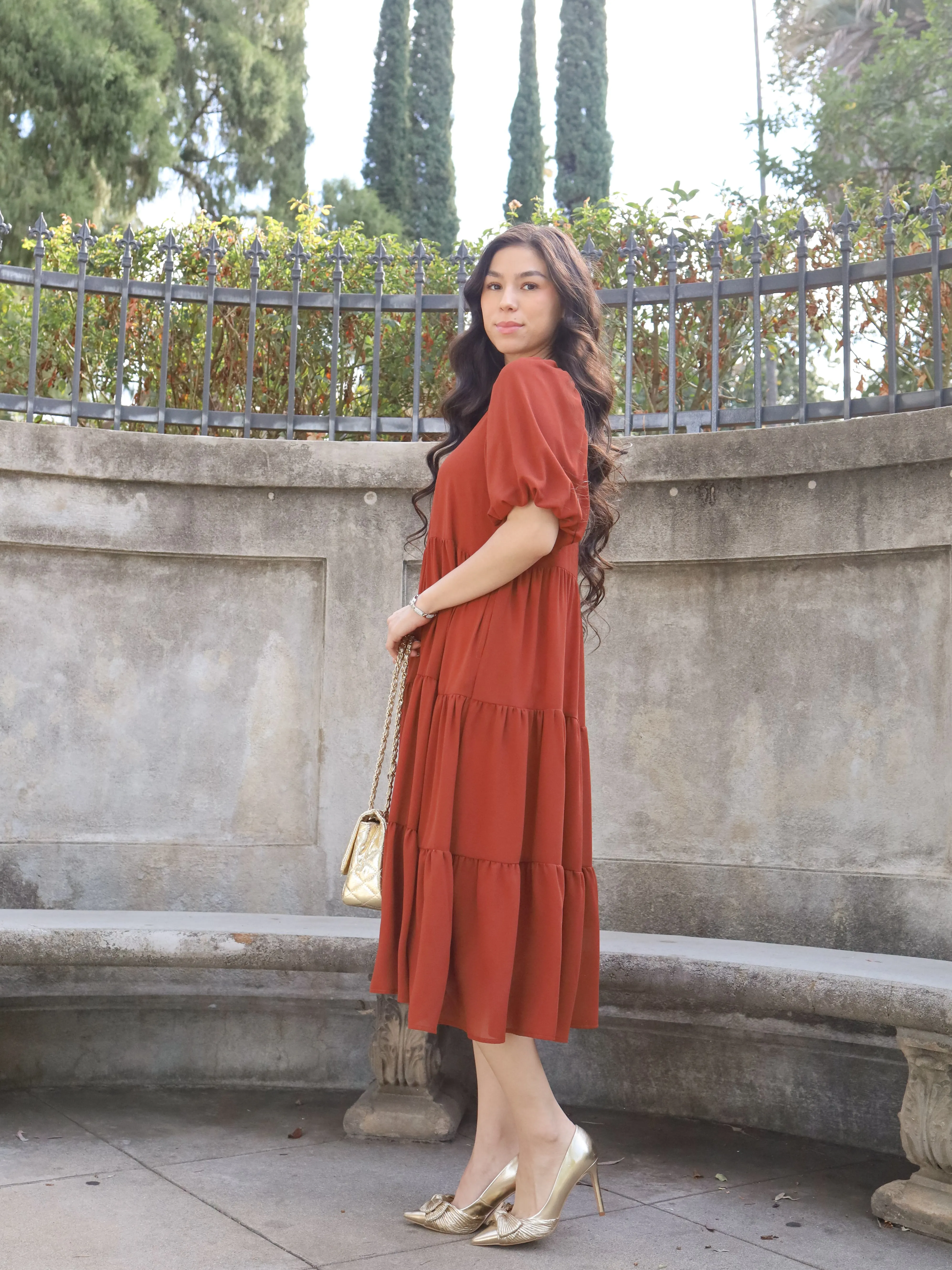 Mariah Dress - Rust