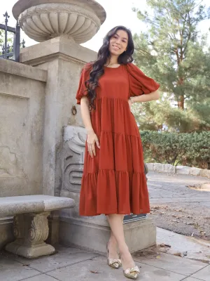 Mariah Dress - Rust