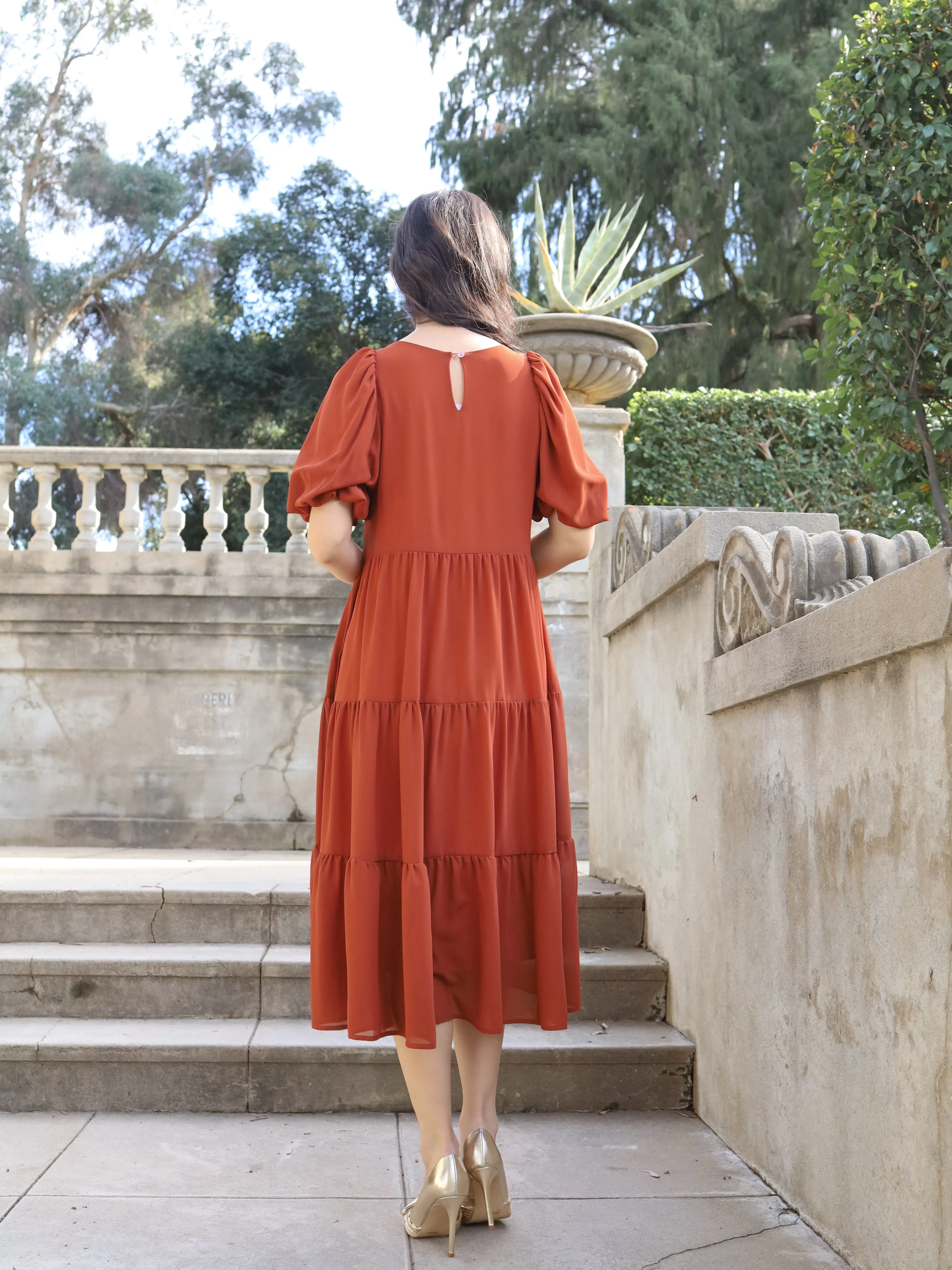 Mariah Dress - Rust