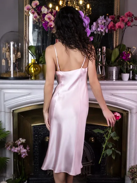 Marjolaine Soie Unie Midi Silk Slip