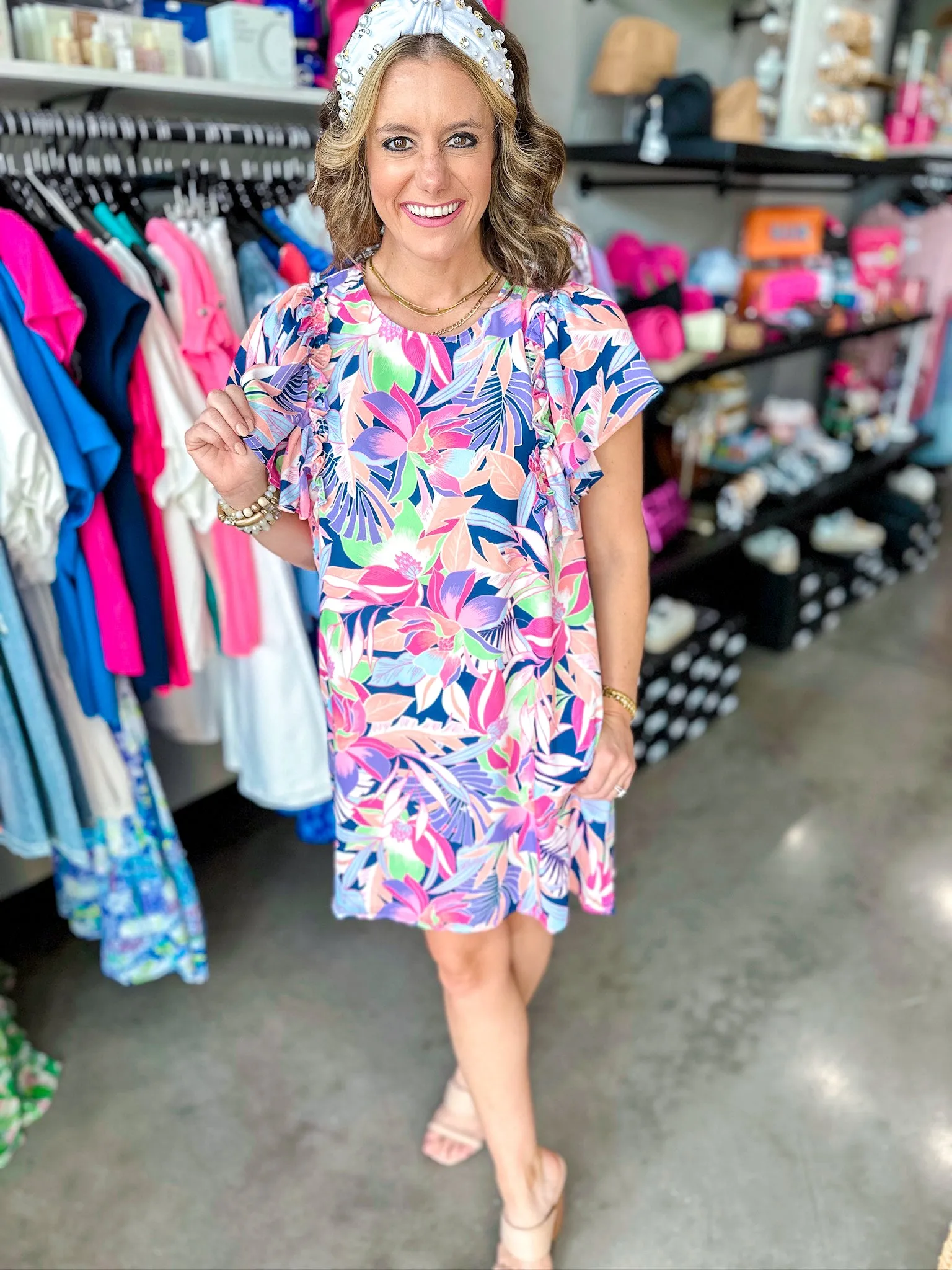 Meet Me In The Tropics Scoop Neck Dress