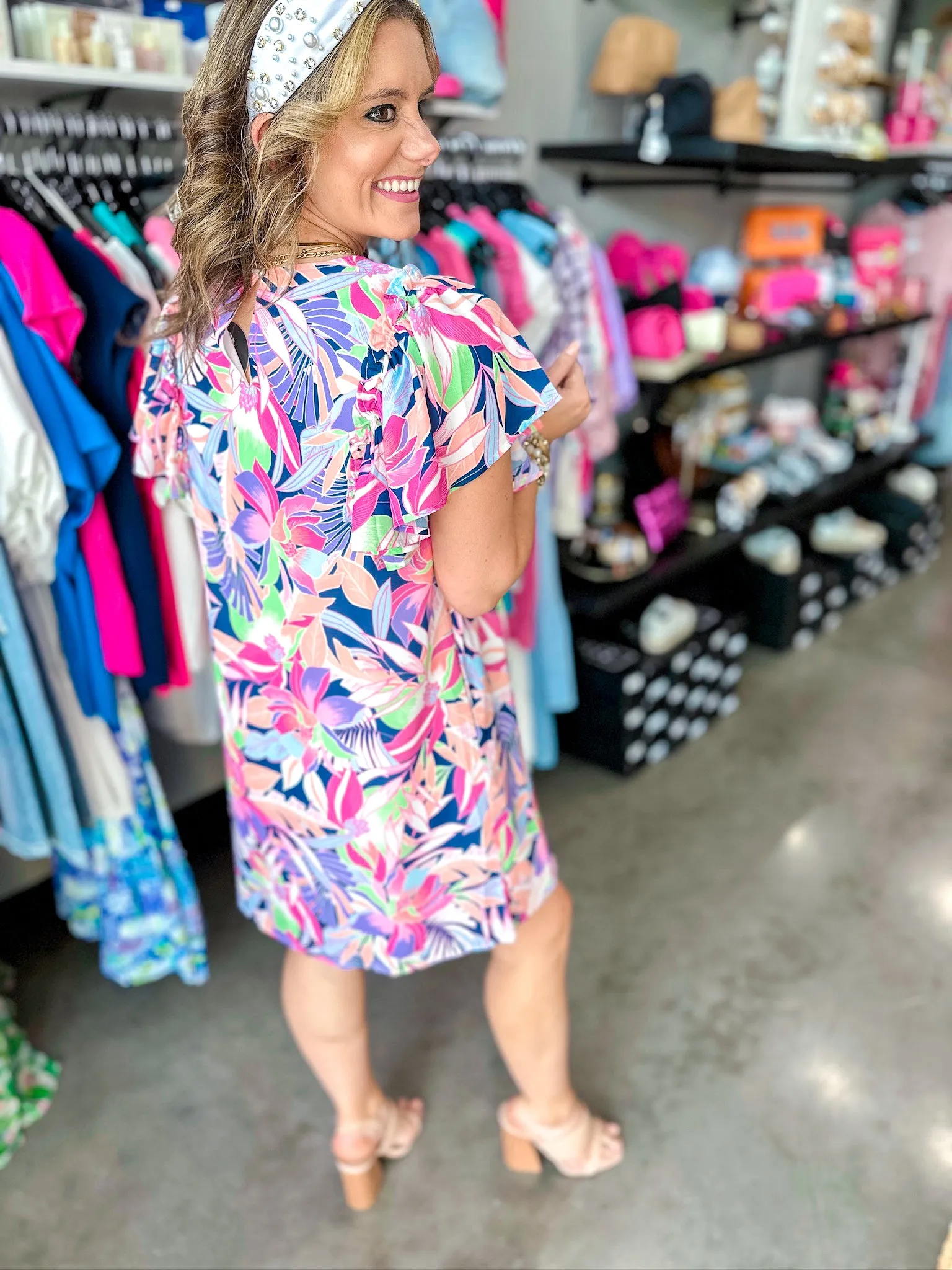 Meet Me In The Tropics Scoop Neck Dress