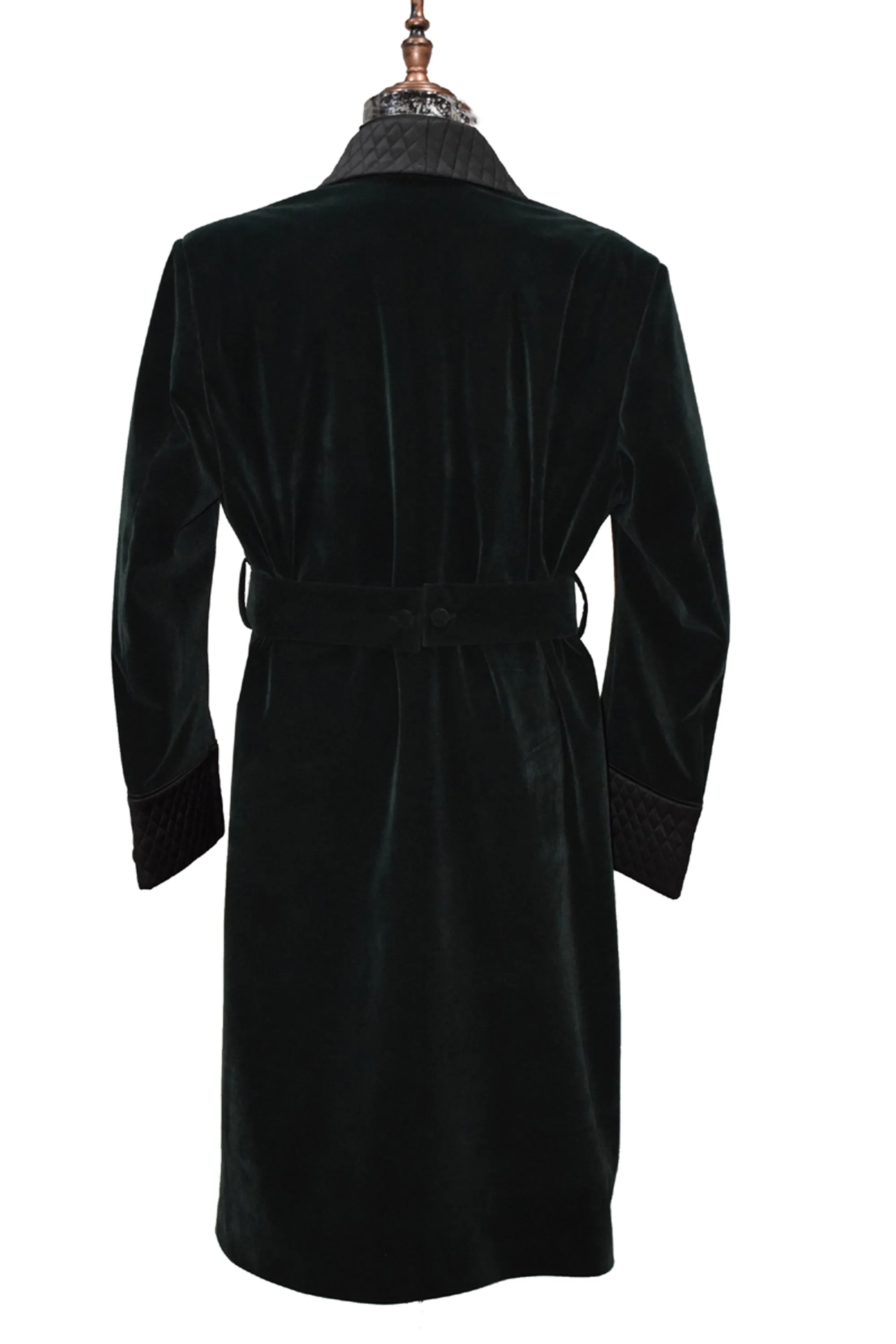 Men Green Smoking Gown Party Wear Wedding Long Gown