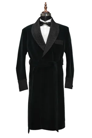 Men Green Smoking Gown Party Wear Wedding Long Gown
