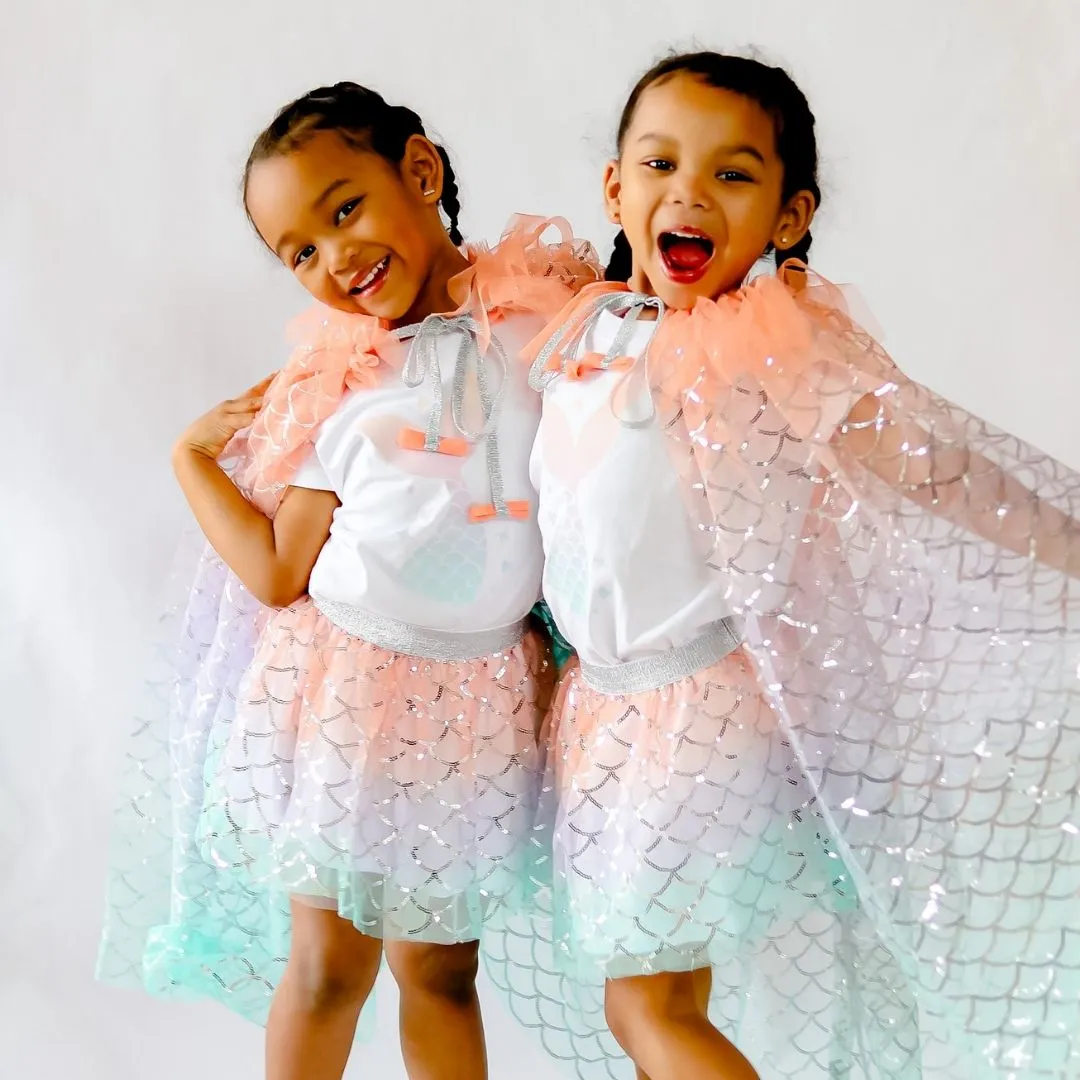 Mermaid Ombre w/Silver Tutu