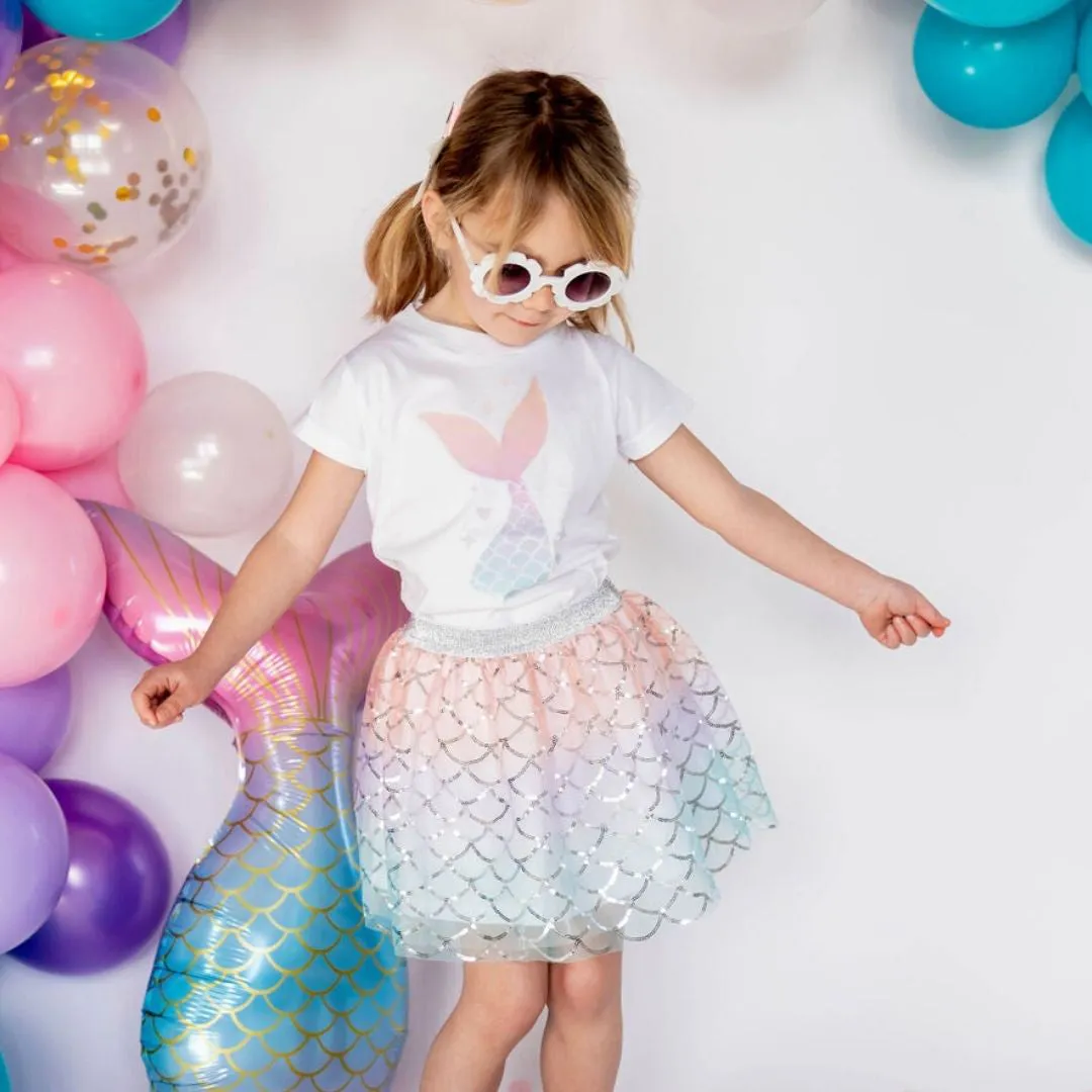 Mermaid Ombre w/Silver Tutu