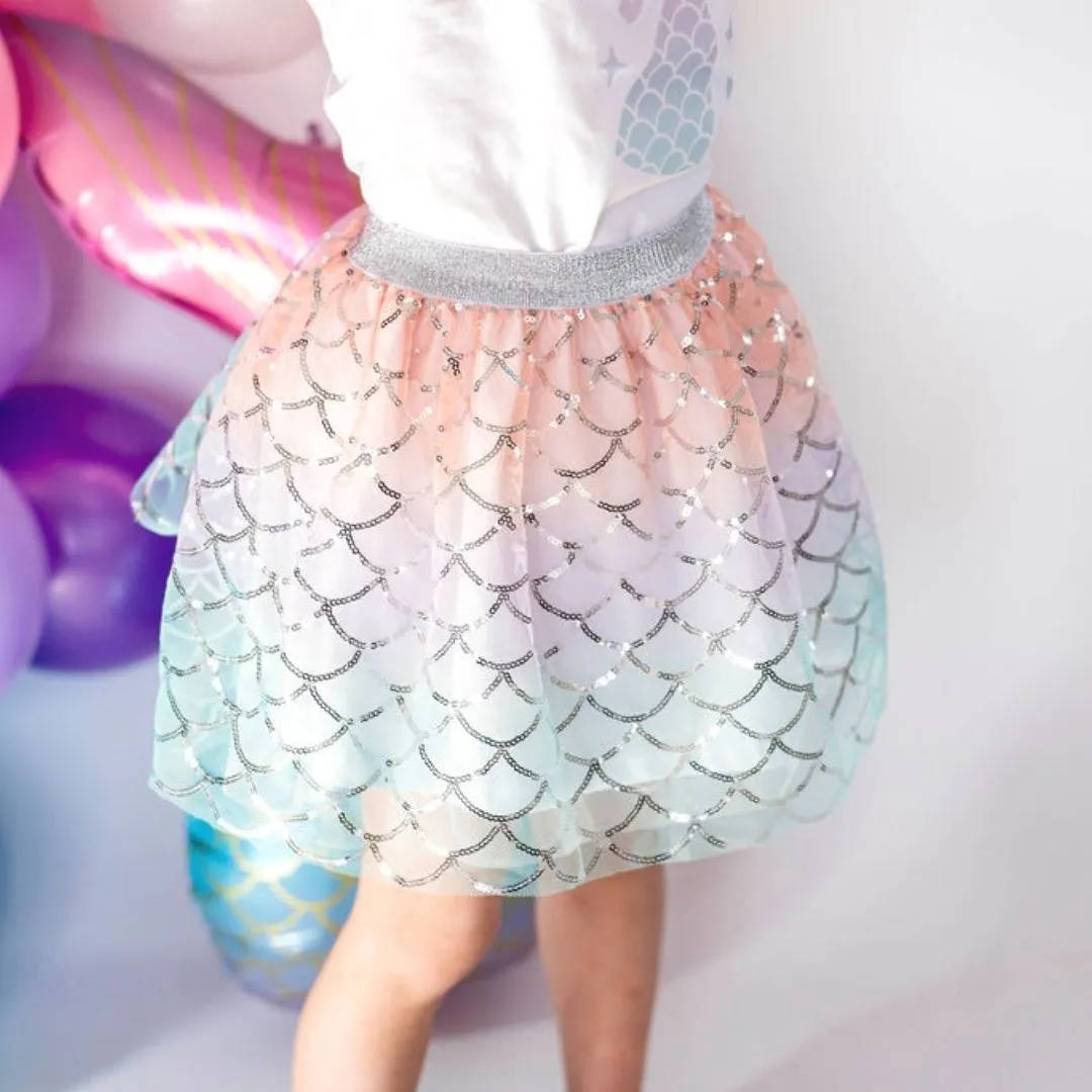 Mermaid Ombre w/Silver Tutu