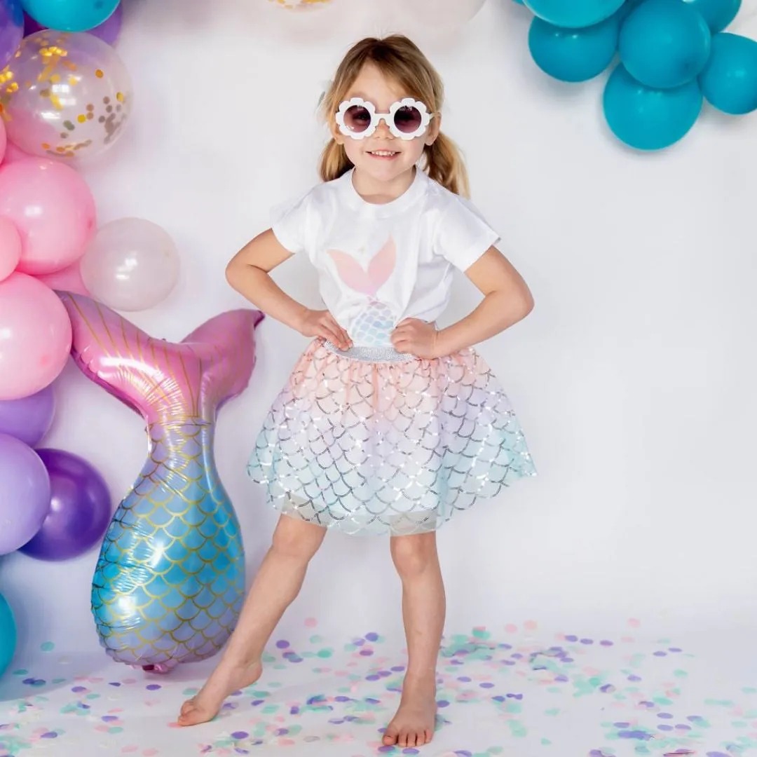 Mermaid Ombre w/Silver Tutu