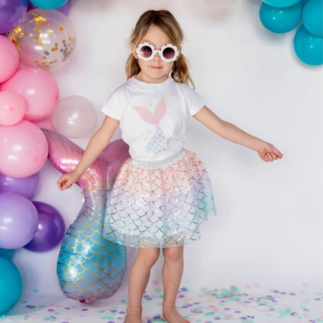 Mermaid Ombre w/Silver Tutu
