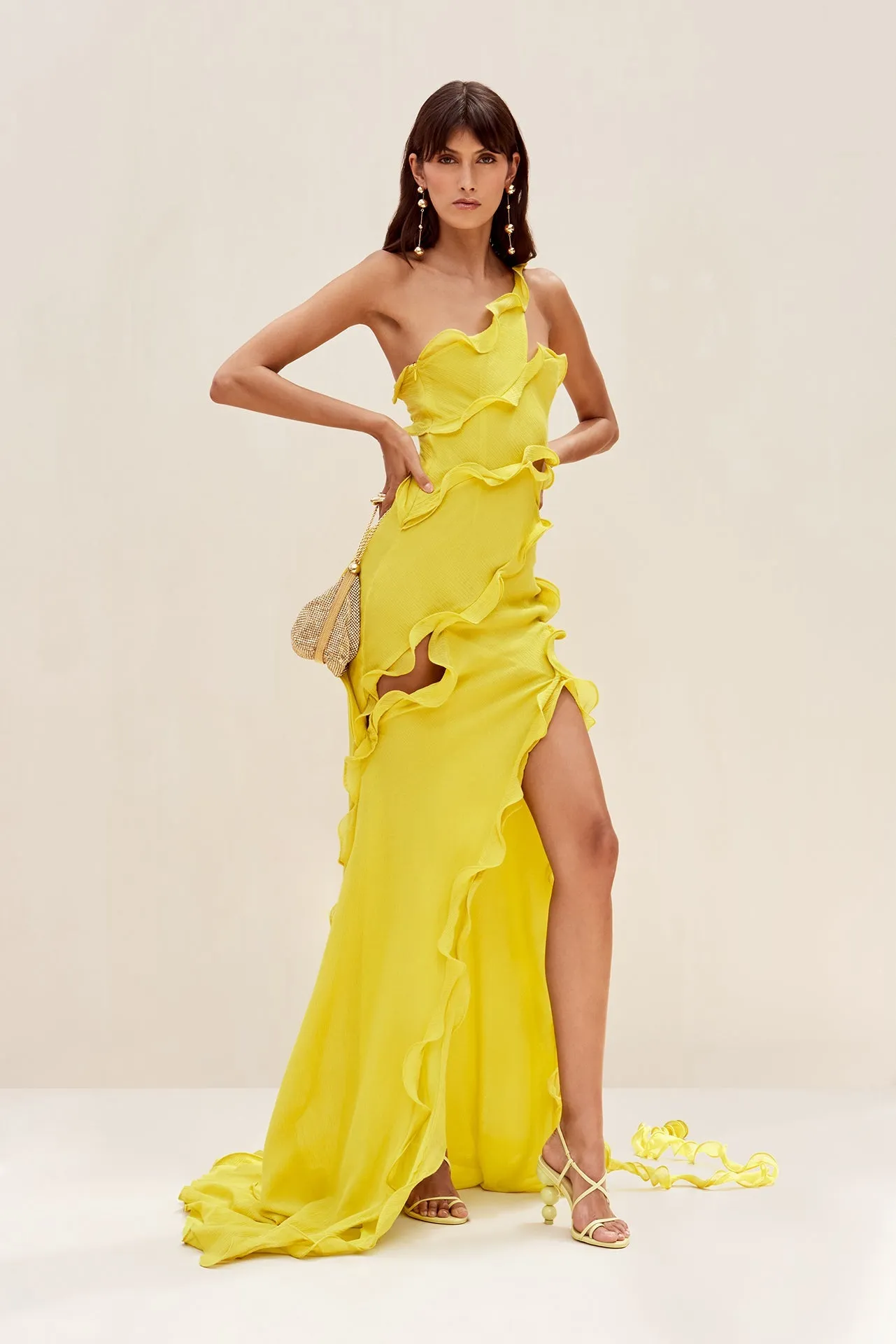 Micola Long Gown - Limonchello