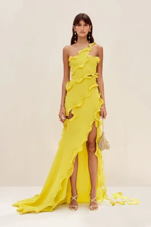 Micola Long Gown - Limonchello