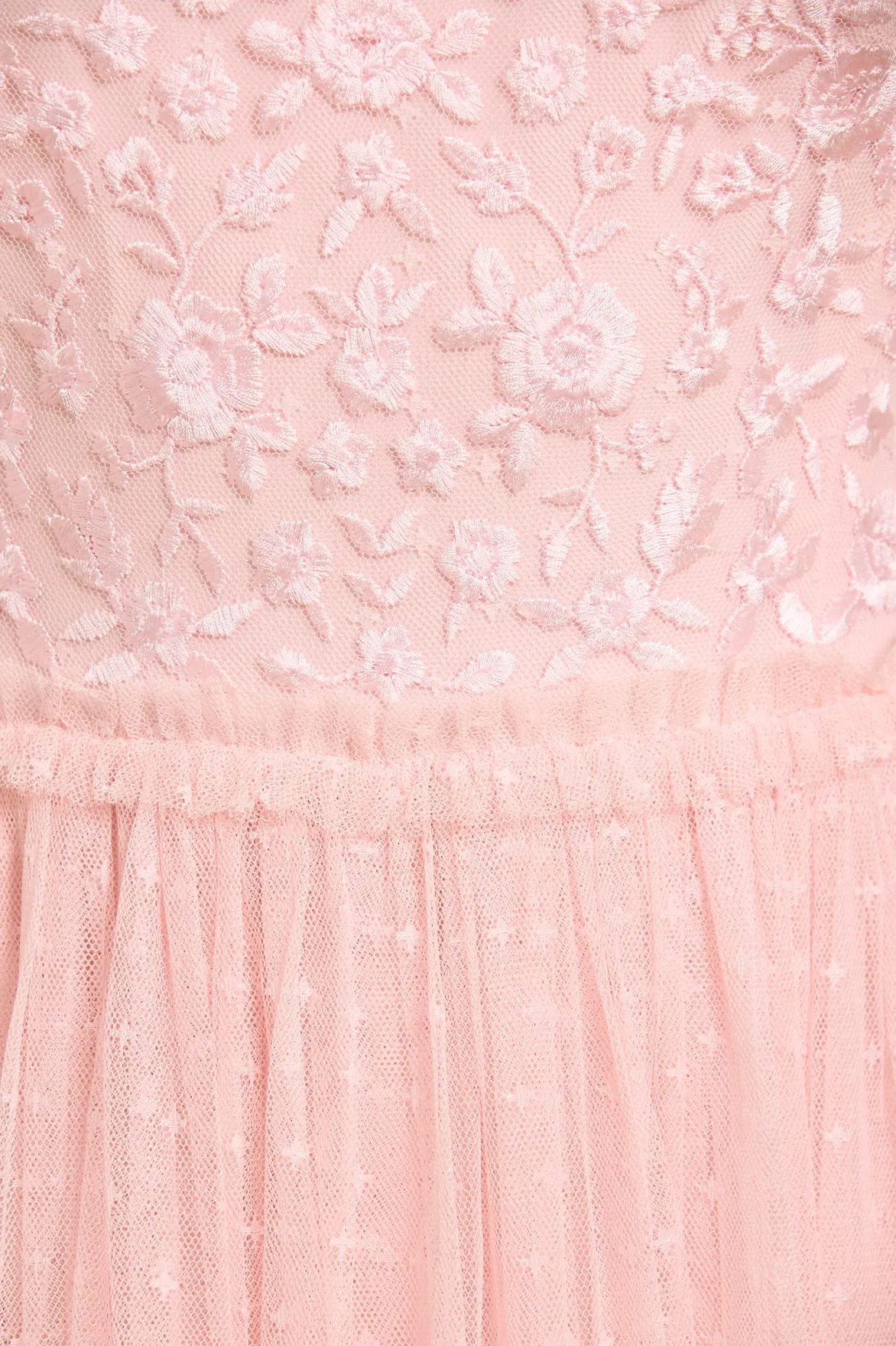 Midsummer Lace Bodice Off-Shoulder Ankle Gown