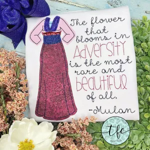 {Mulan Dress} applique tee