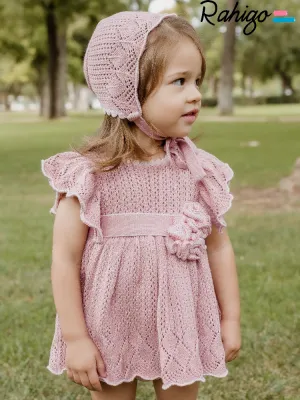 New In Rahigo Baby Girls Dusky Pink Dress - Pre Order
