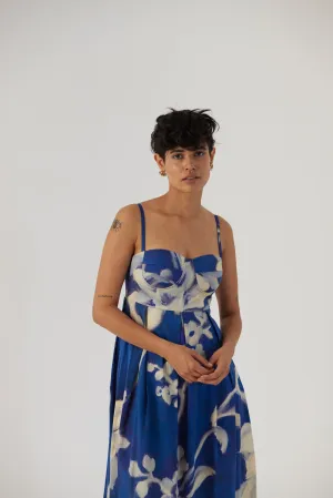 New Season Fall 24/Summer 25-Dress Cotton Satin Chicory Brallette Blue-YAMBB19-Fashion Edit Yam