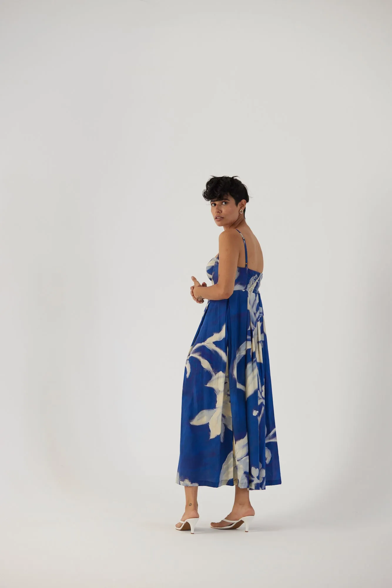 New Season Fall 24/Summer 25-Dress Cotton Satin Chicory Brallette Blue-YAMBB19-Fashion Edit Yam
