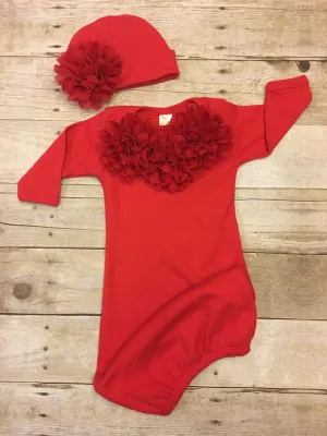 Newborn Red Gown