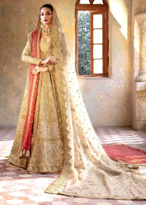 Nomi Ansari Bridal Lehenga Gown and Dupatta Pakistani Bridal Dress