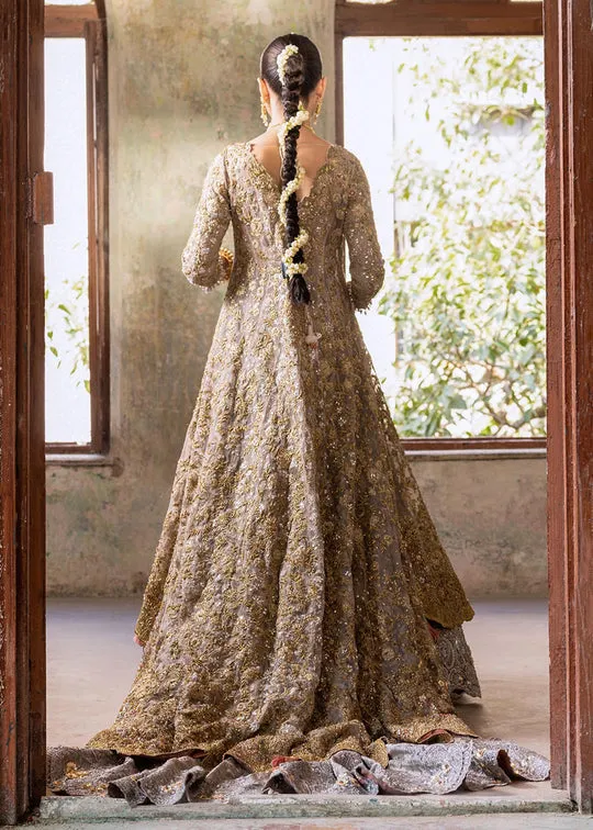 Nomi Ansari Pakistani Bridal Dress in Embellished Gown Lehnga Style